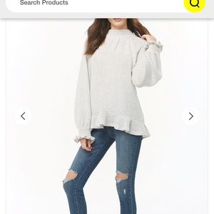 Forever 21 Brushed Flounce Top